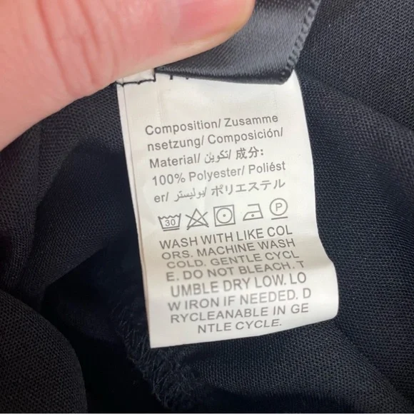 SHEIN Lace Flutter Sleeve Belted Wide Leg Jumpsuit Black Size Small NWOT - Picture 6 of 6